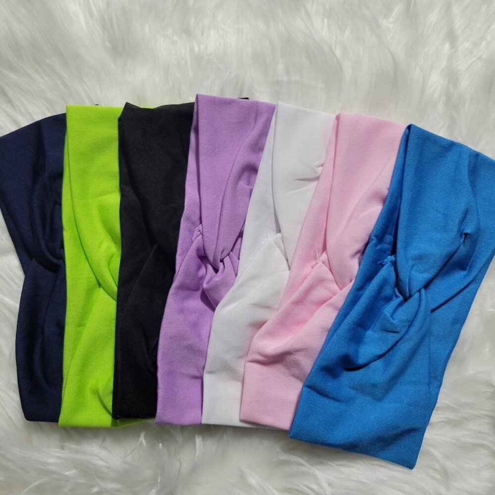 Set of 7 Stretchy Twist Knotted Headbands